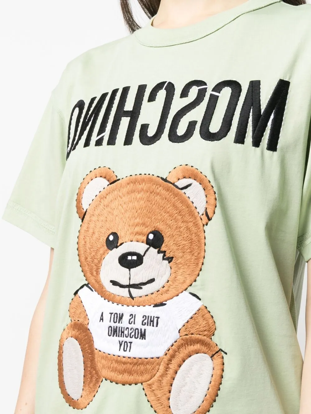 фото Moschino футболка с нашивкой teddy bear