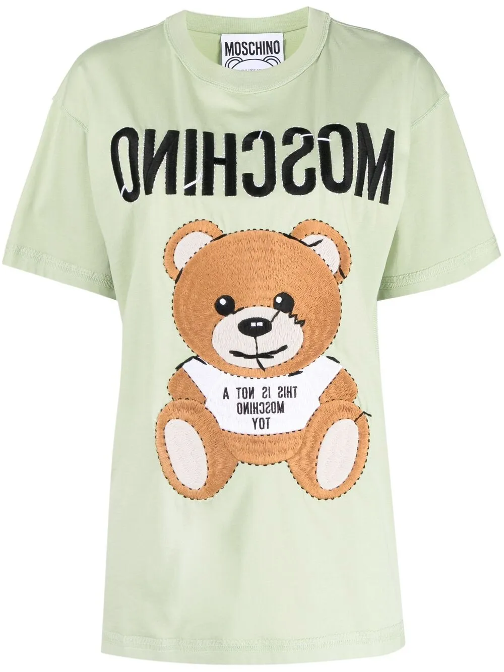 фото Moschino футболка с нашивкой teddy bear