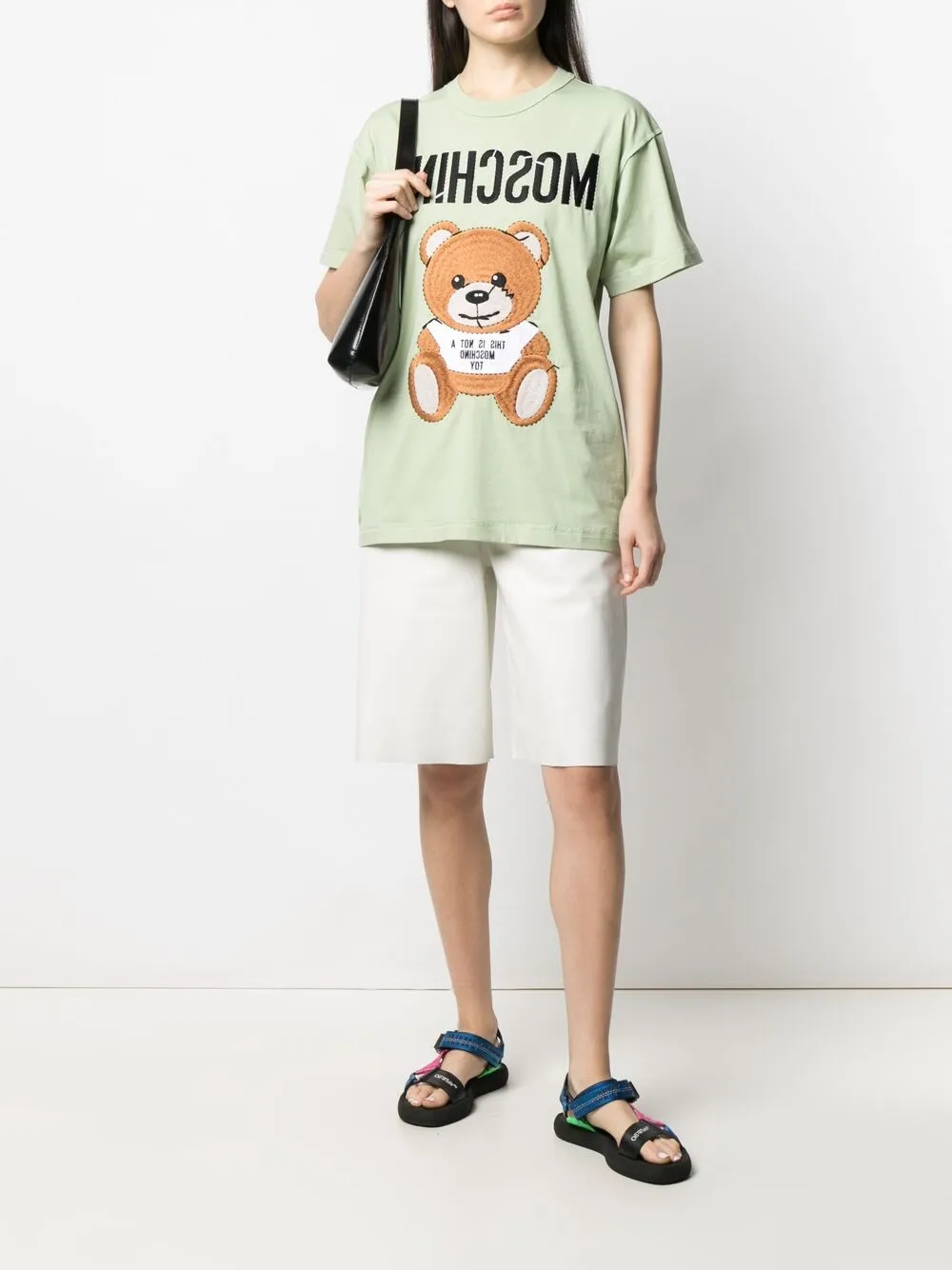 фото Moschino футболка с нашивкой teddy bear