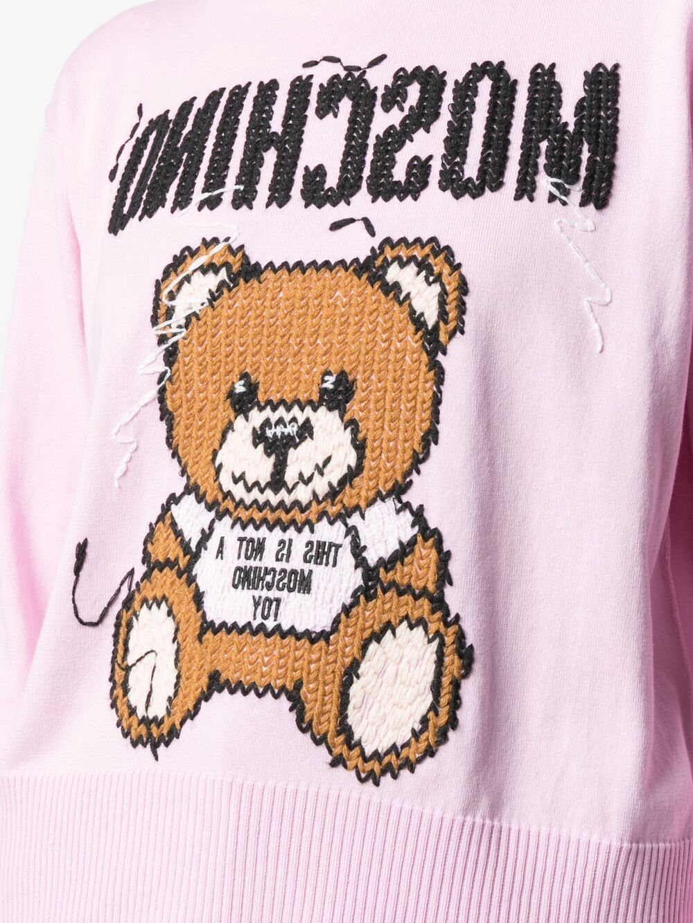 фото Moschino джемпер с вышивкой teddy bear