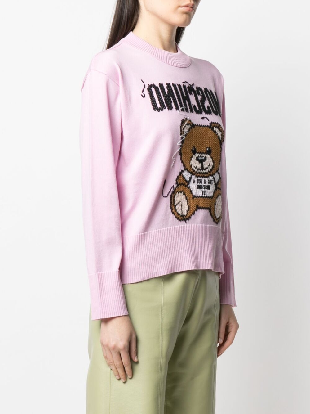 фото Moschino джемпер с вышивкой teddy bear