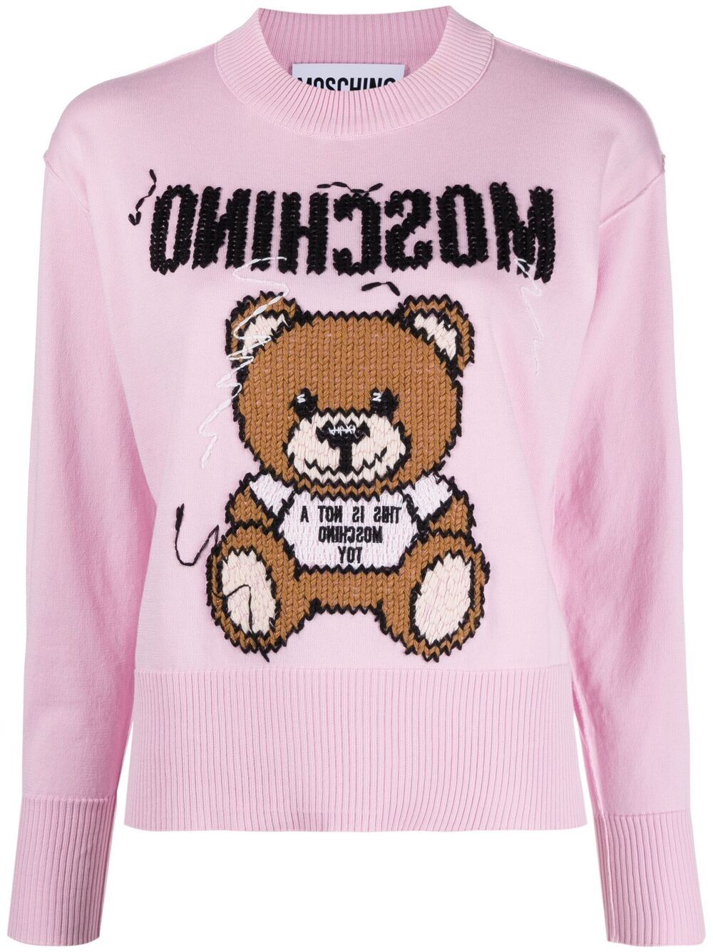 фото Moschino джемпер с вышивкой teddy bear