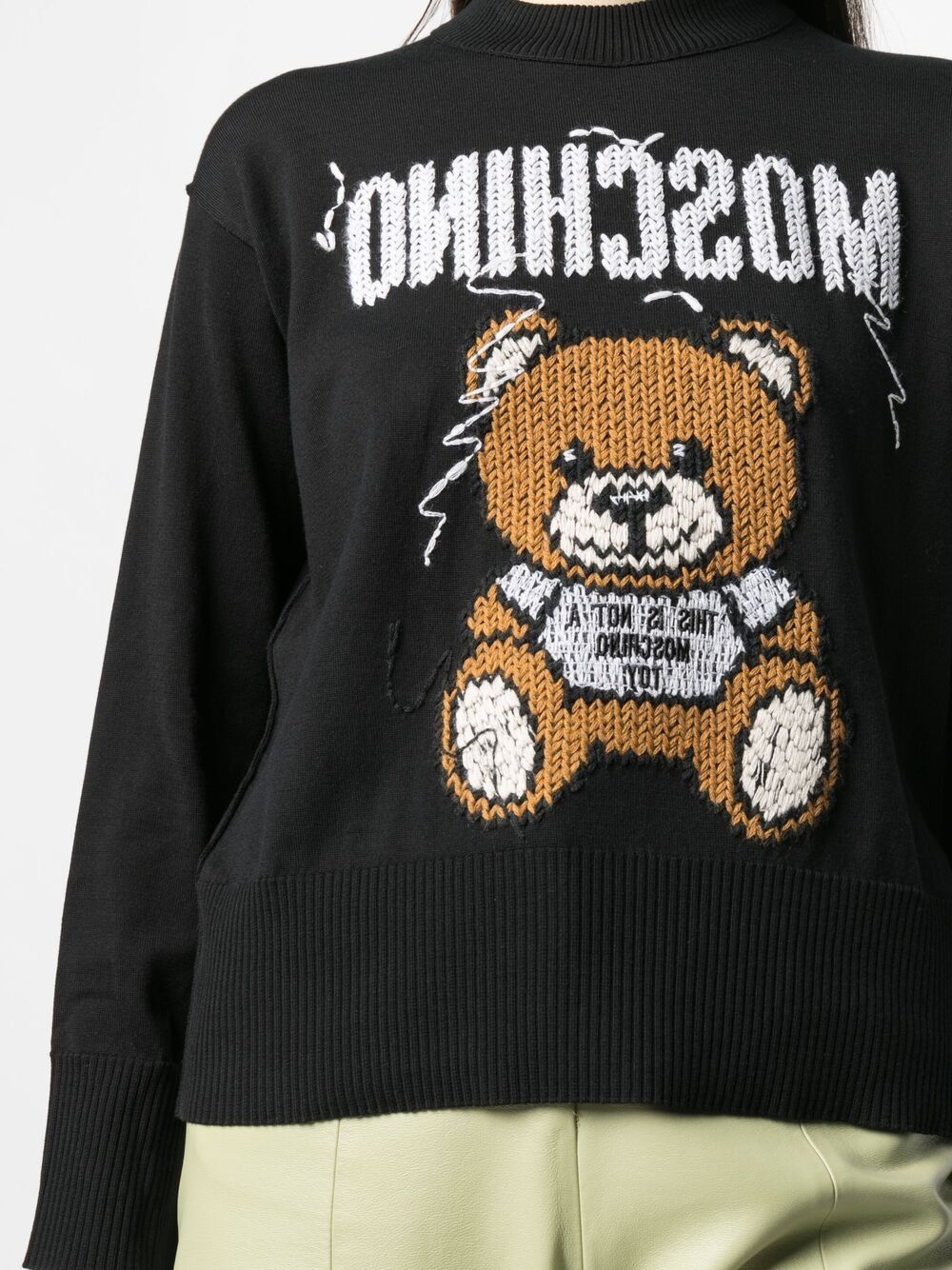 фото Moschino джемпер с вышивкой teddy bear