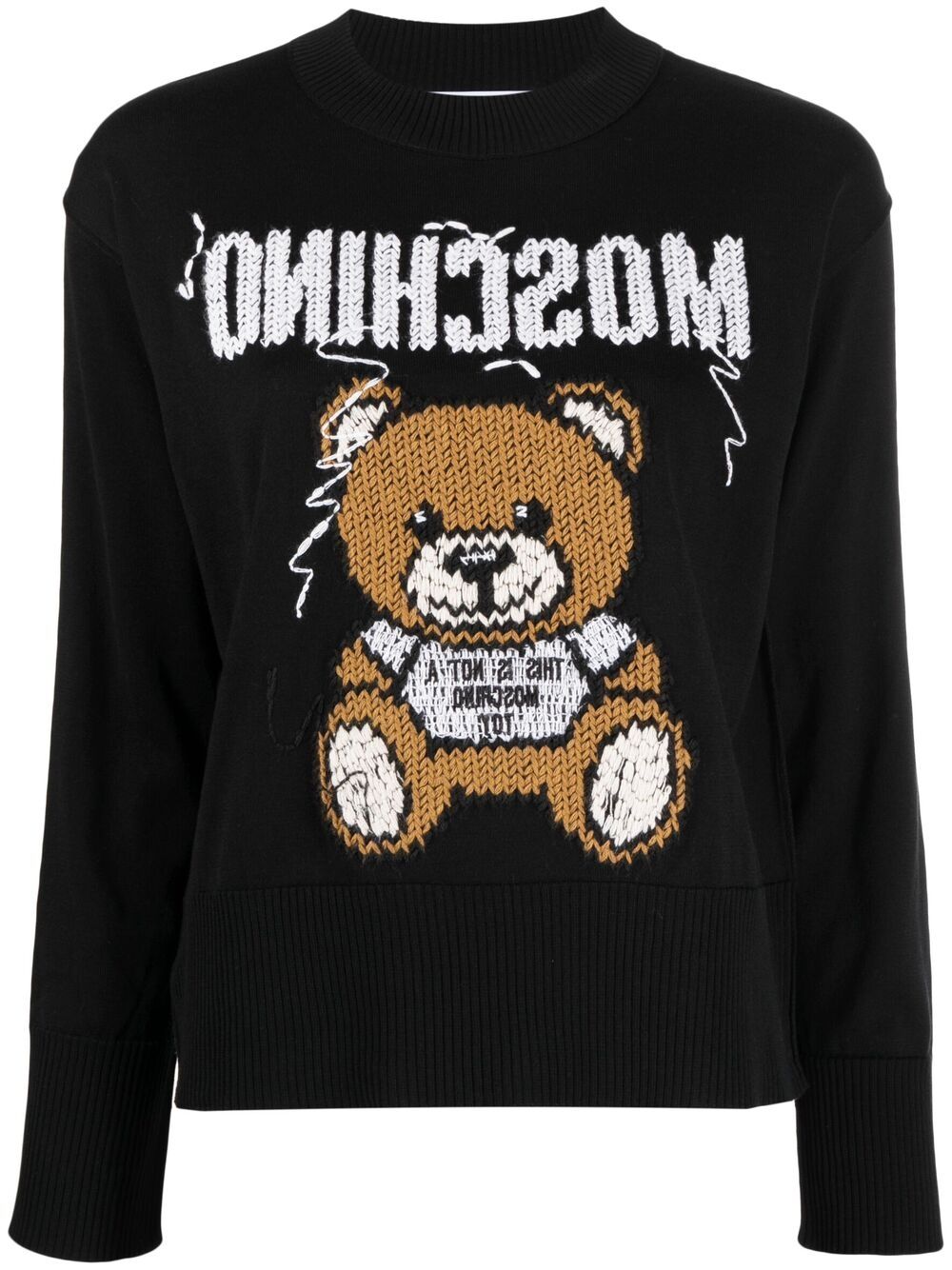 фото Moschino джемпер с вышивкой teddy bear