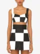 Dolce & Gabbana Damier jacquard-woven top