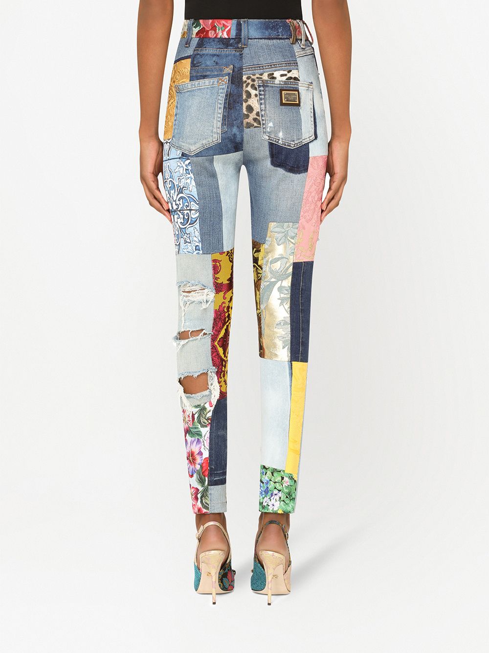 Dolce & Gabbana Patchwork Skinny Jeans - Farfetch