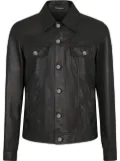 Dolce & Gabbana denim-style leather jacket - Black
