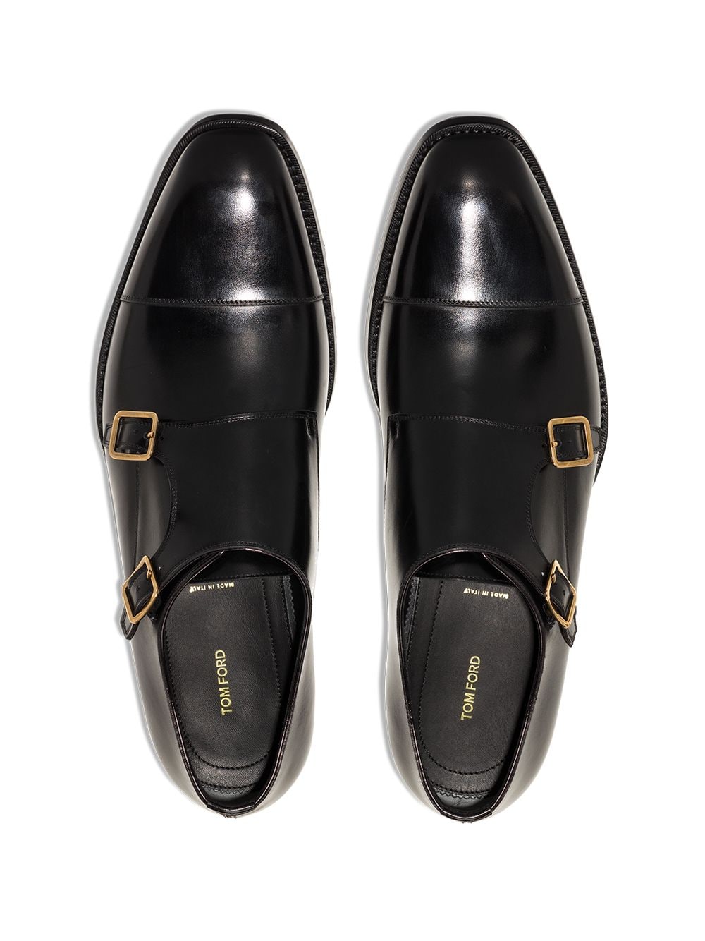 TOM FORD buckle-strap Leather Monk Shoes - Farfetch