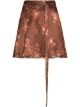 Image 1 of Reformation floral print silk mini skirt