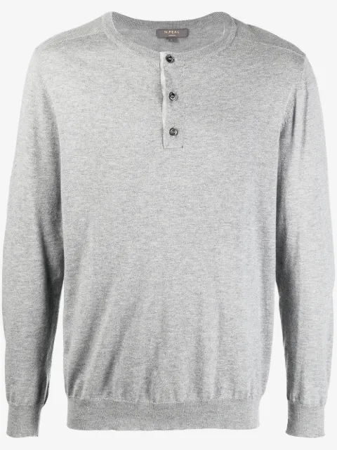 N.Peal Pullover mit Henley-Kragen