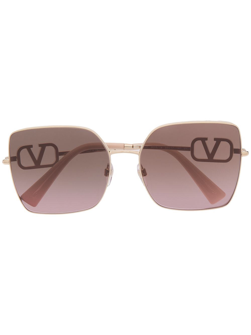 фото Valentino eyewear солнцезащитные очки в квадратной оправе с логотипом vlogo