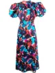 Image 1 of ROTATE abstract print open back dress