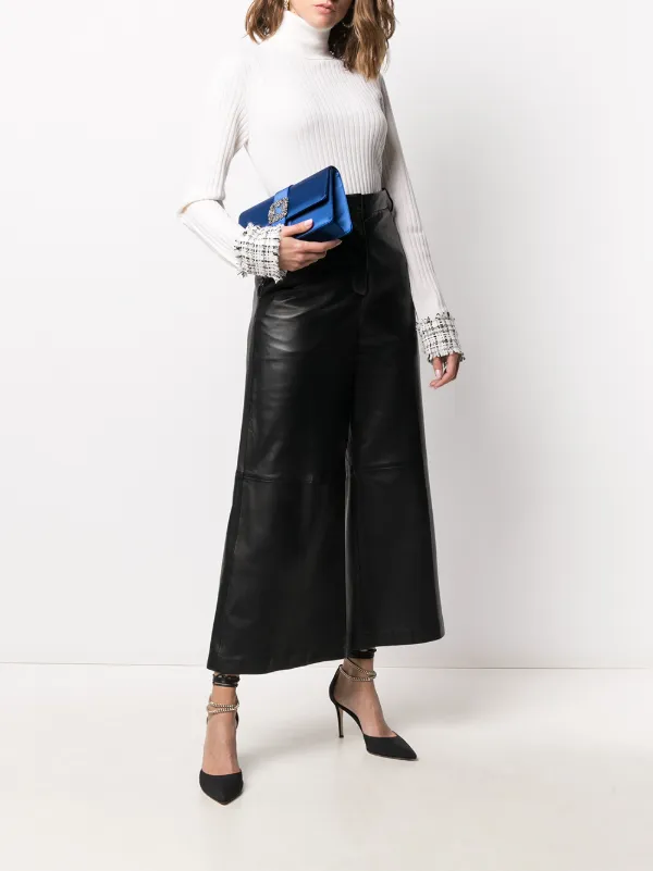 Manolo Blahnik Capri Clutch Bag | Blue | FARFETCH