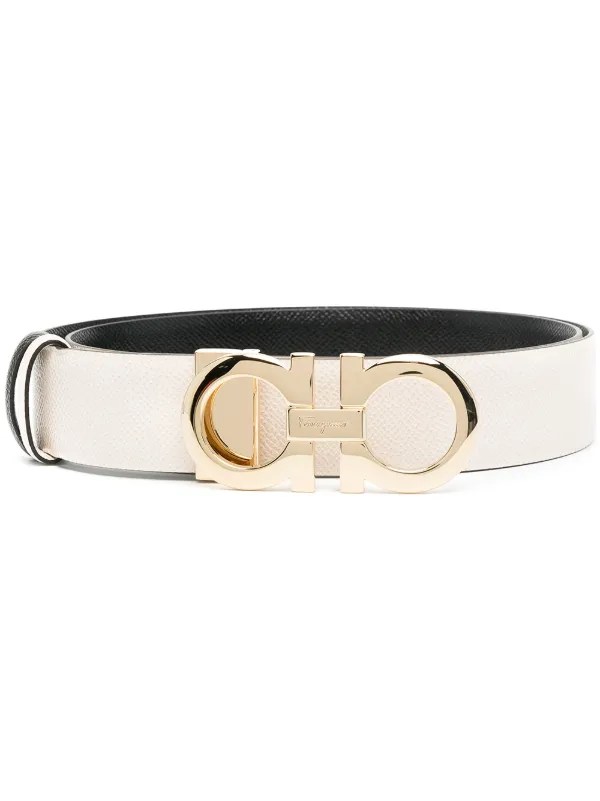 ferragamo belt white gold