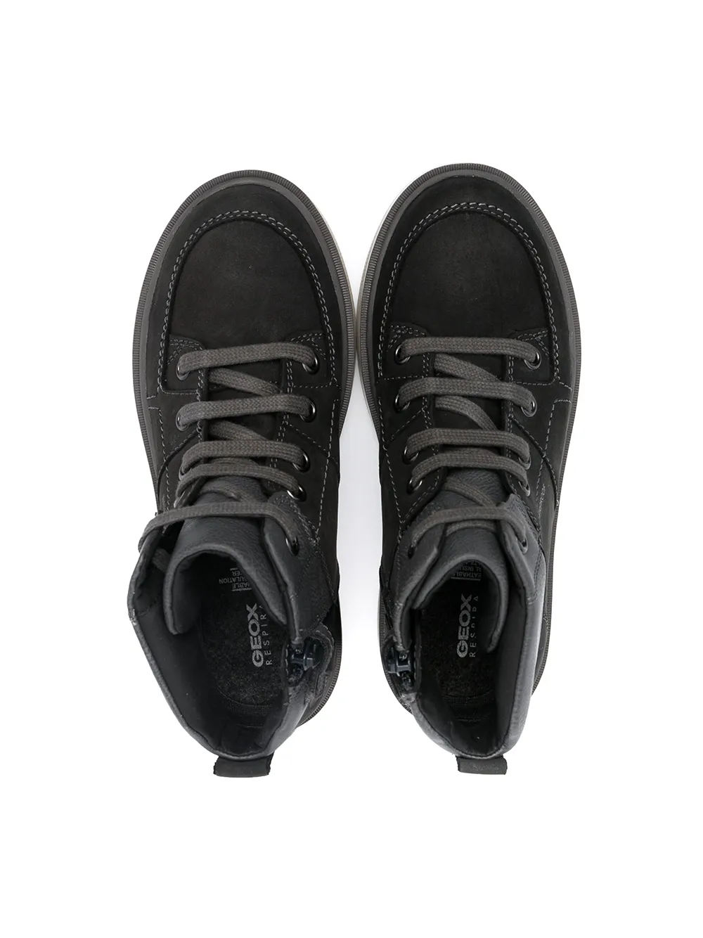 Geox Kids Enkellaarzen met veters Grijs