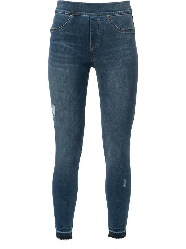 spanx distressed ankle skinny jeans