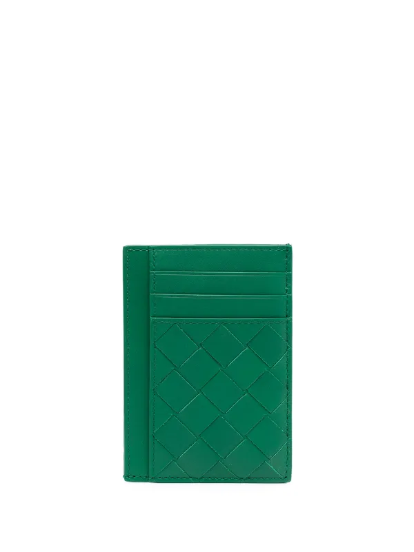 bottega veneta card holder green