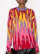 Image 2 of AGR jacquard zigzag knit jumper