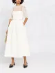 Image 2 of Self-Portrait ruched-sleeve flared midi gown