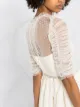 Self-Portrait ruched-sleeve flared midi gown