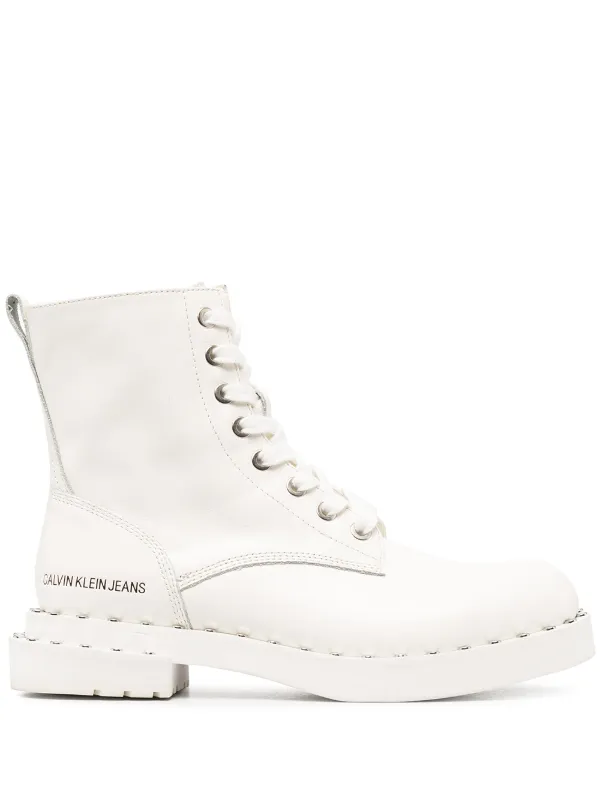 calvin klein white boots