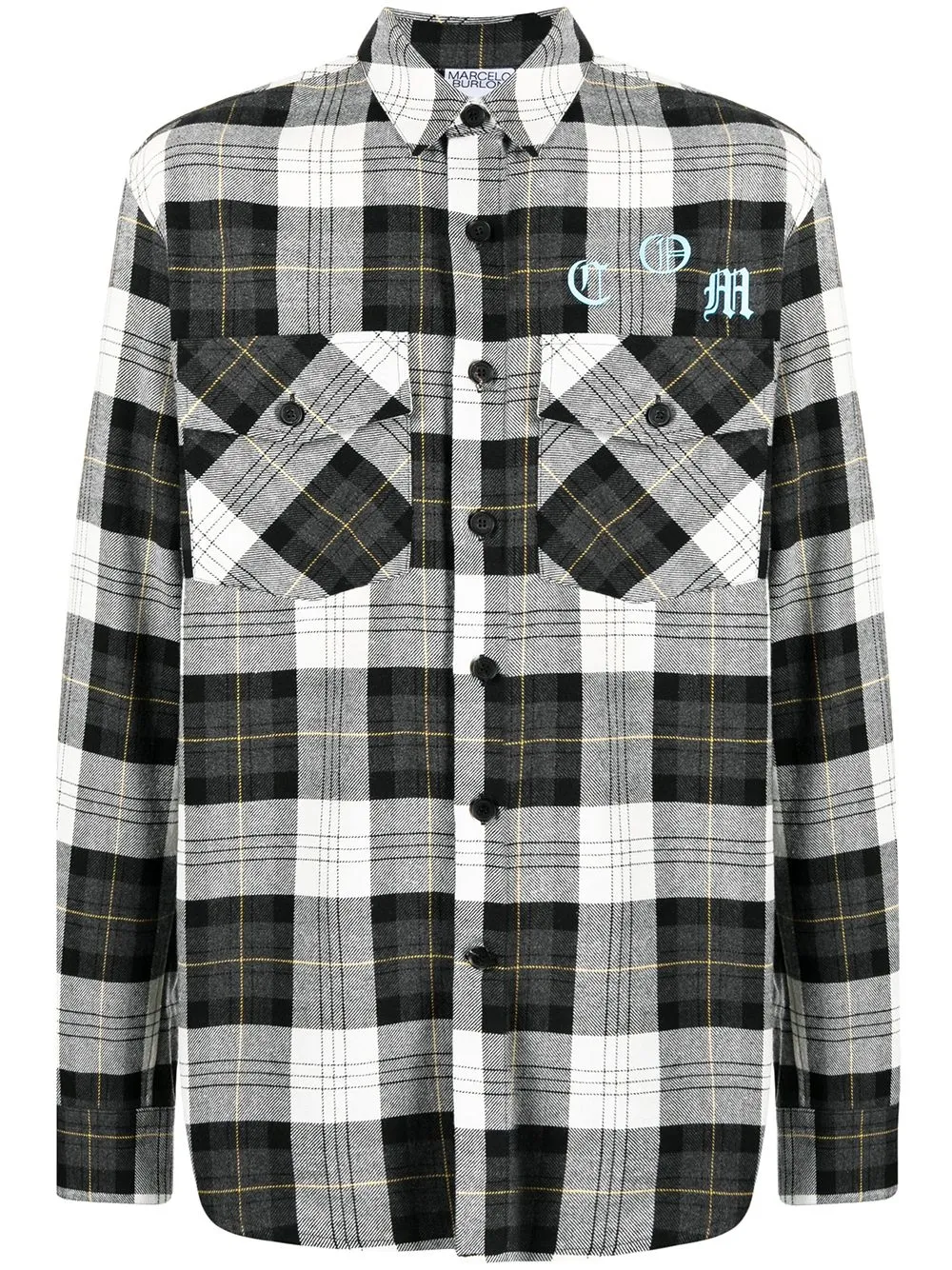 

Marcelo Burlon County of Milan checked cotton shirt - 1018 BLACK YELLOW