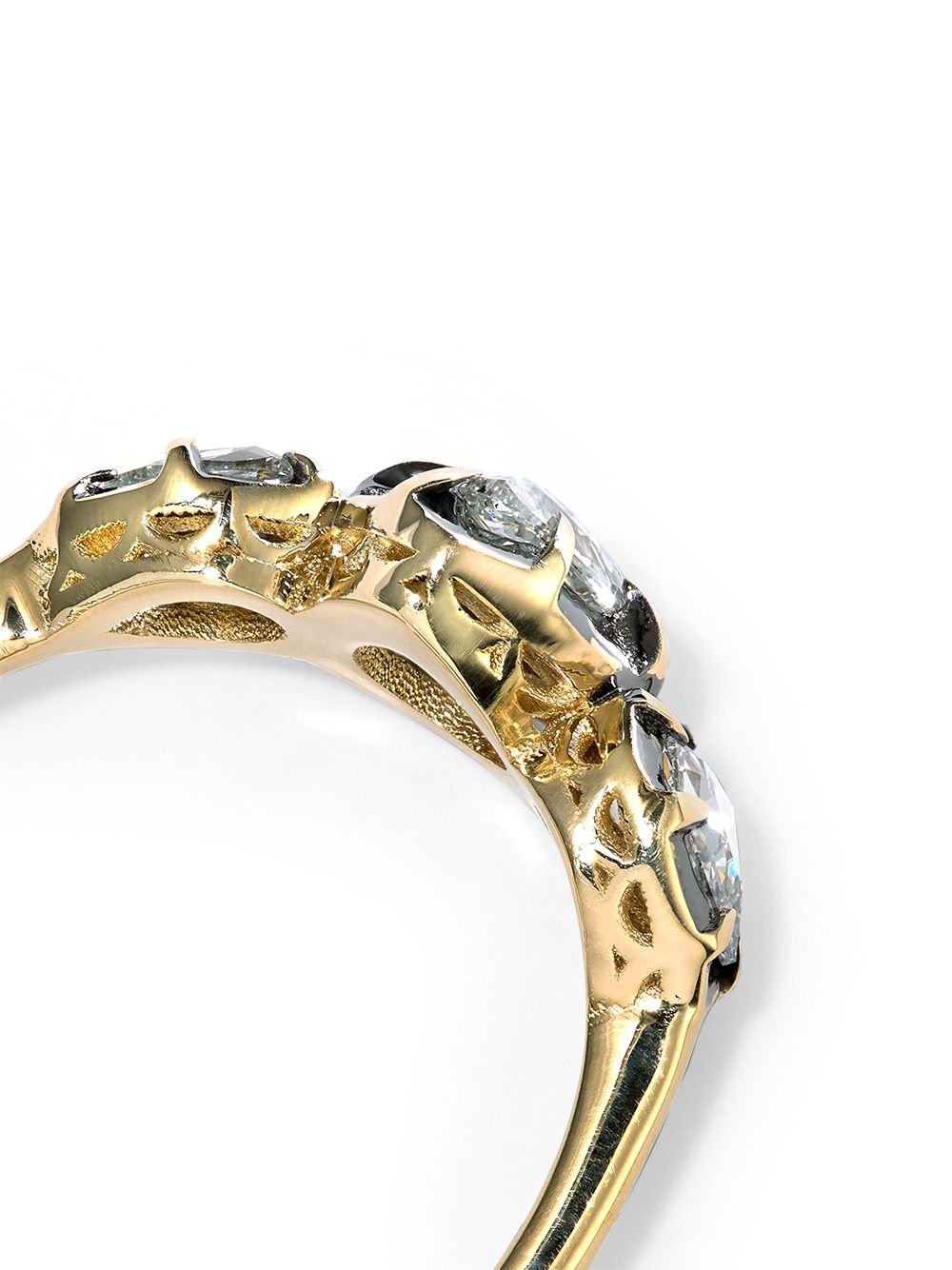 фото Jacquie aiche кольцо из желтого золота с бриллиантами