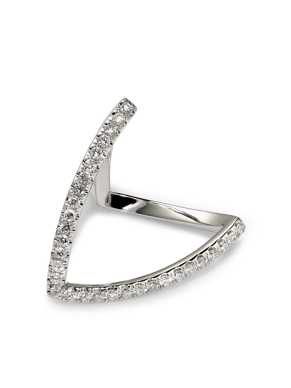Yvonne Léon 18k White Gold Diamond Ring In 白色