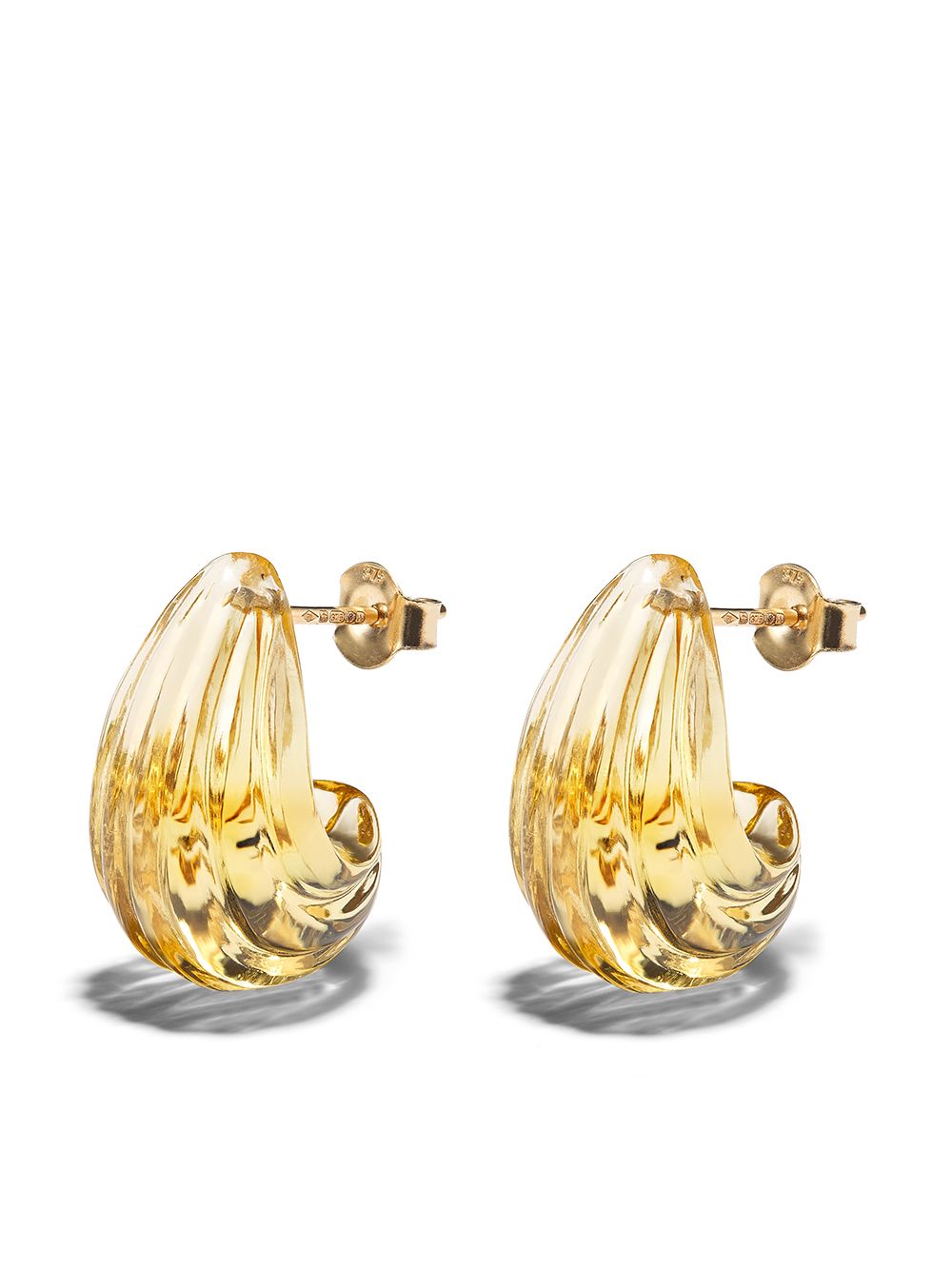 

By Pariah aretes Crescent en oro amarillo de 9kt - Dorado