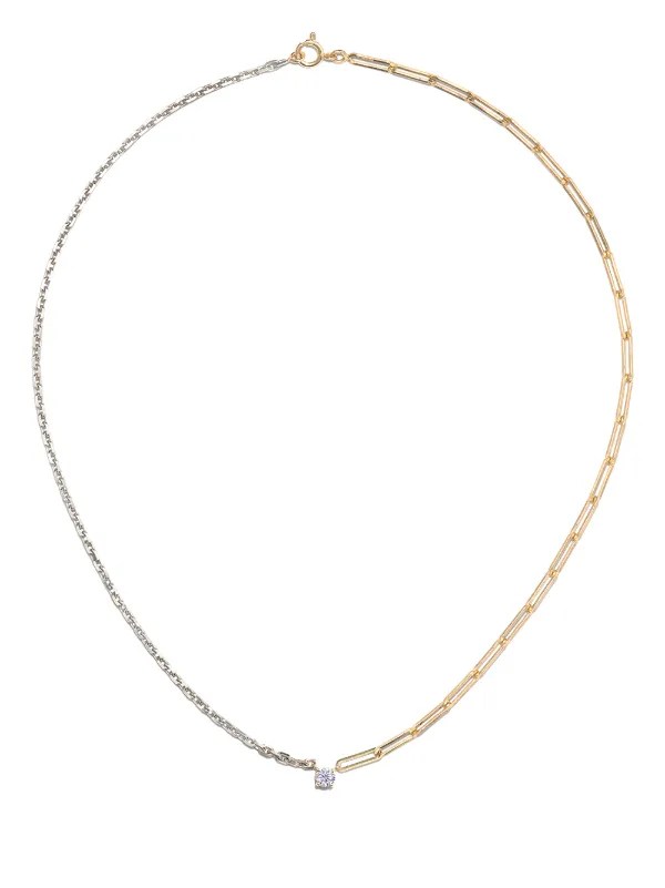 Yvonne Léon 18kt White and Yellow Gold Necklace in Silver