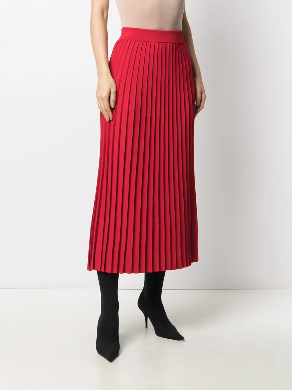 Balenciaga Midi-plooirok Rood