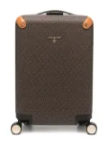 Michael Kors monogram logo print suitcase - Brown