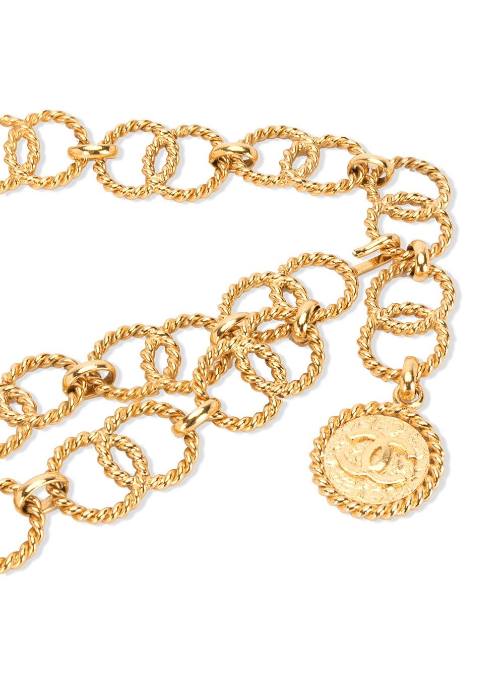 Image 2 of CHANEL Pre-Owned 1990s CC charm chain belt