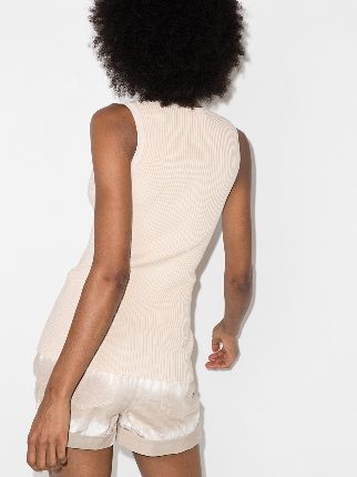 ribbed-knit bustier top展示图