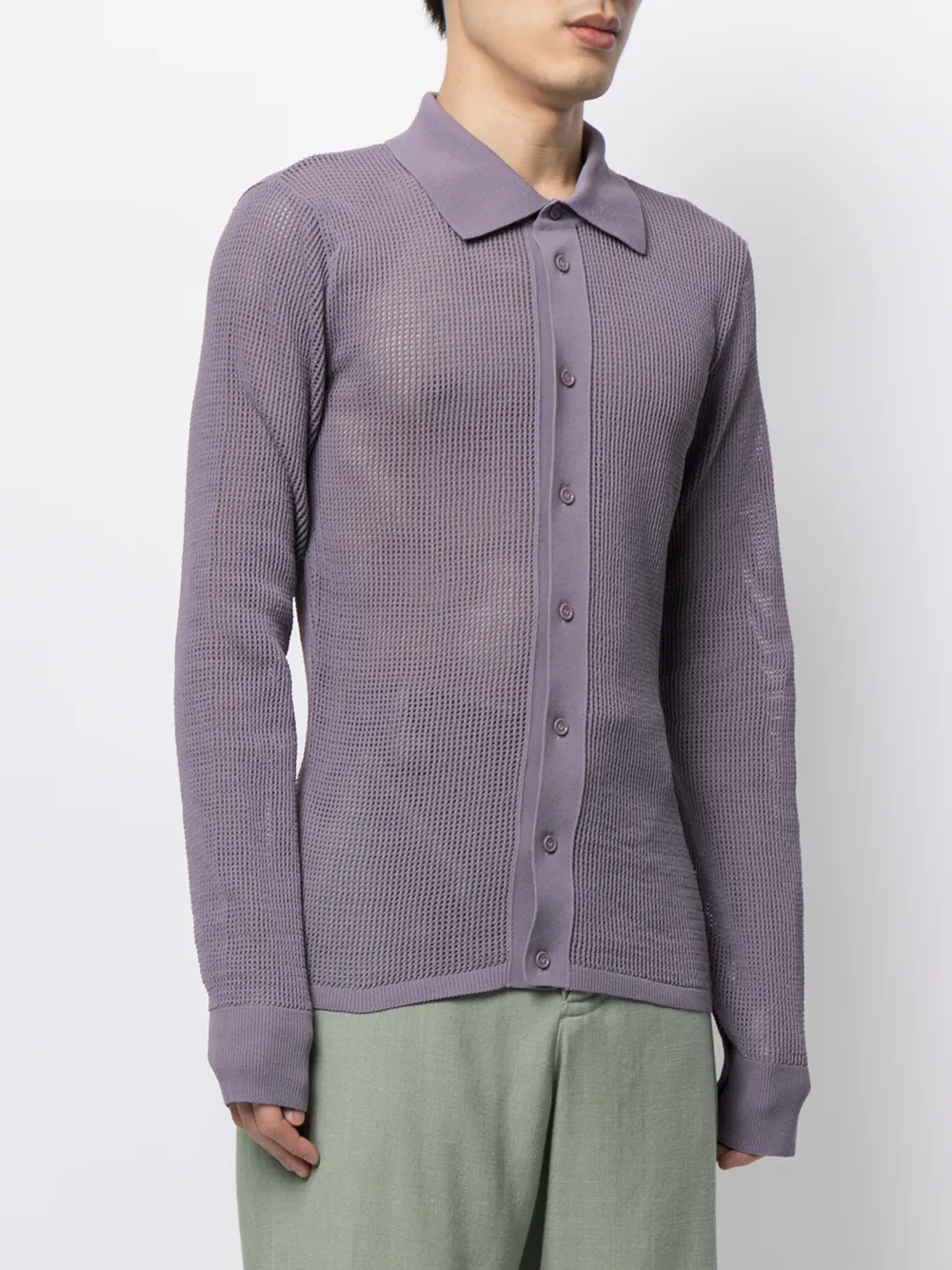 фото Bottega veneta сетчатая рубашка