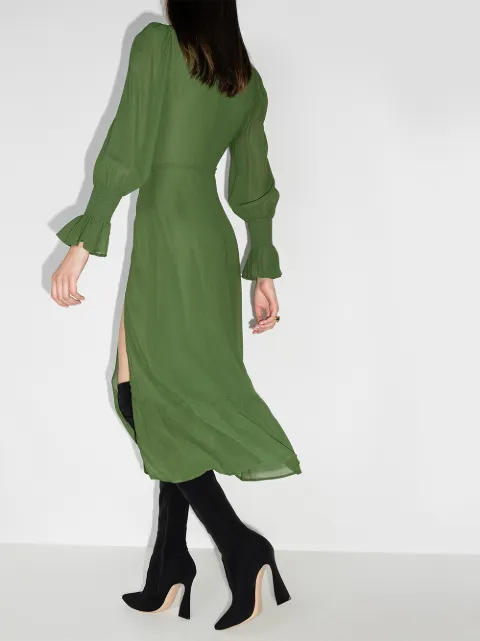 galena long sleeve midi dress reformation