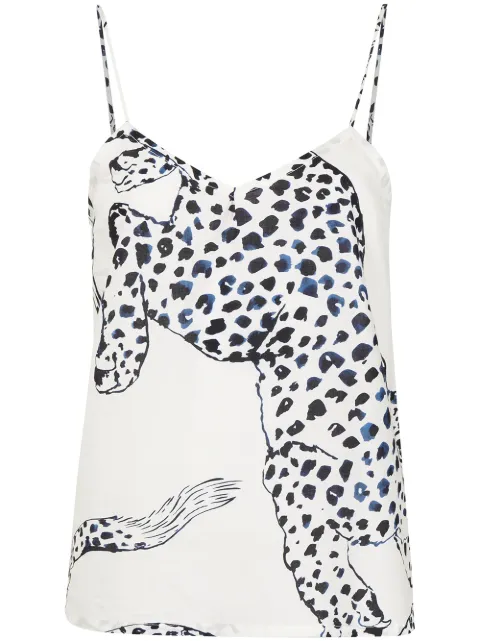 Desmond & Dempsey The Jaguar-print pyjama top