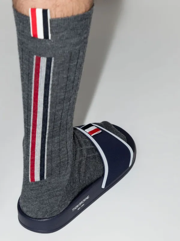Thom Browne グログラントリム サンダル | ブルー | FARFETCH JP