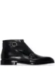 Image 1 of Santoni double-buckle leather ankle boots