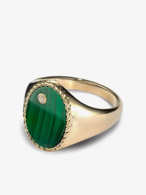 Yvonne Léon 9kt yellow gold malachite ring