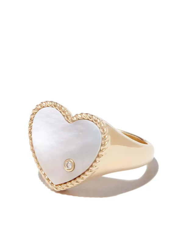 Yvonne Léon 9kt Yellow Gold Pearl Ring