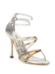 Image 2 of Manolo Blahnik metallic ankle-strap sandals