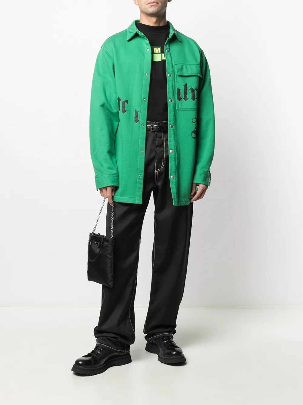 Image 2 of Palm Angels logo print shirt