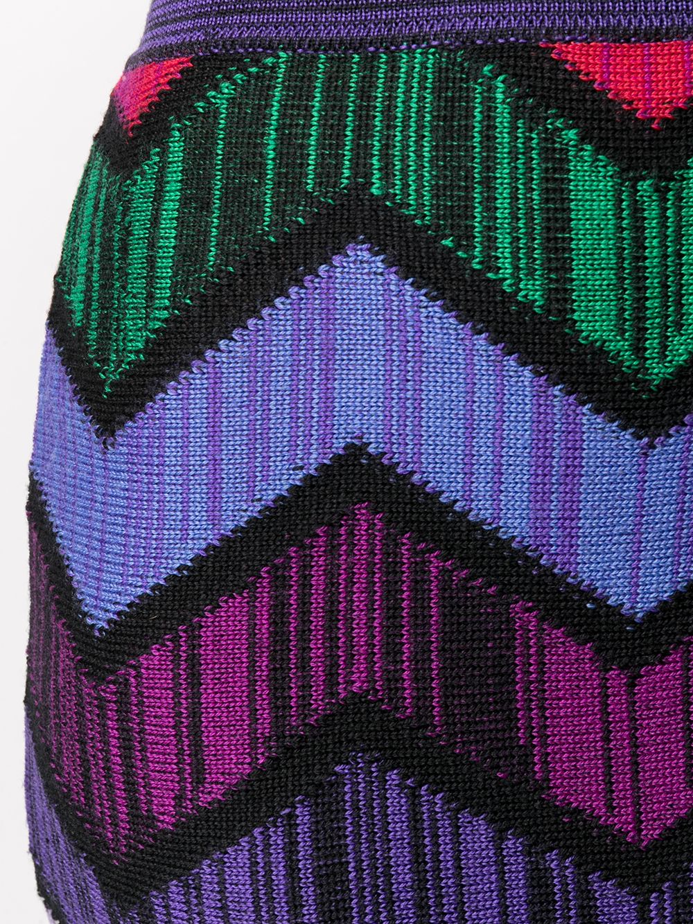 фото Versace pre-owned трикотажная юбка с узором зигзаг