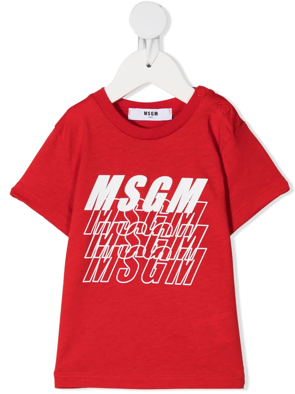 фото Msgm kids футболка с логотипом