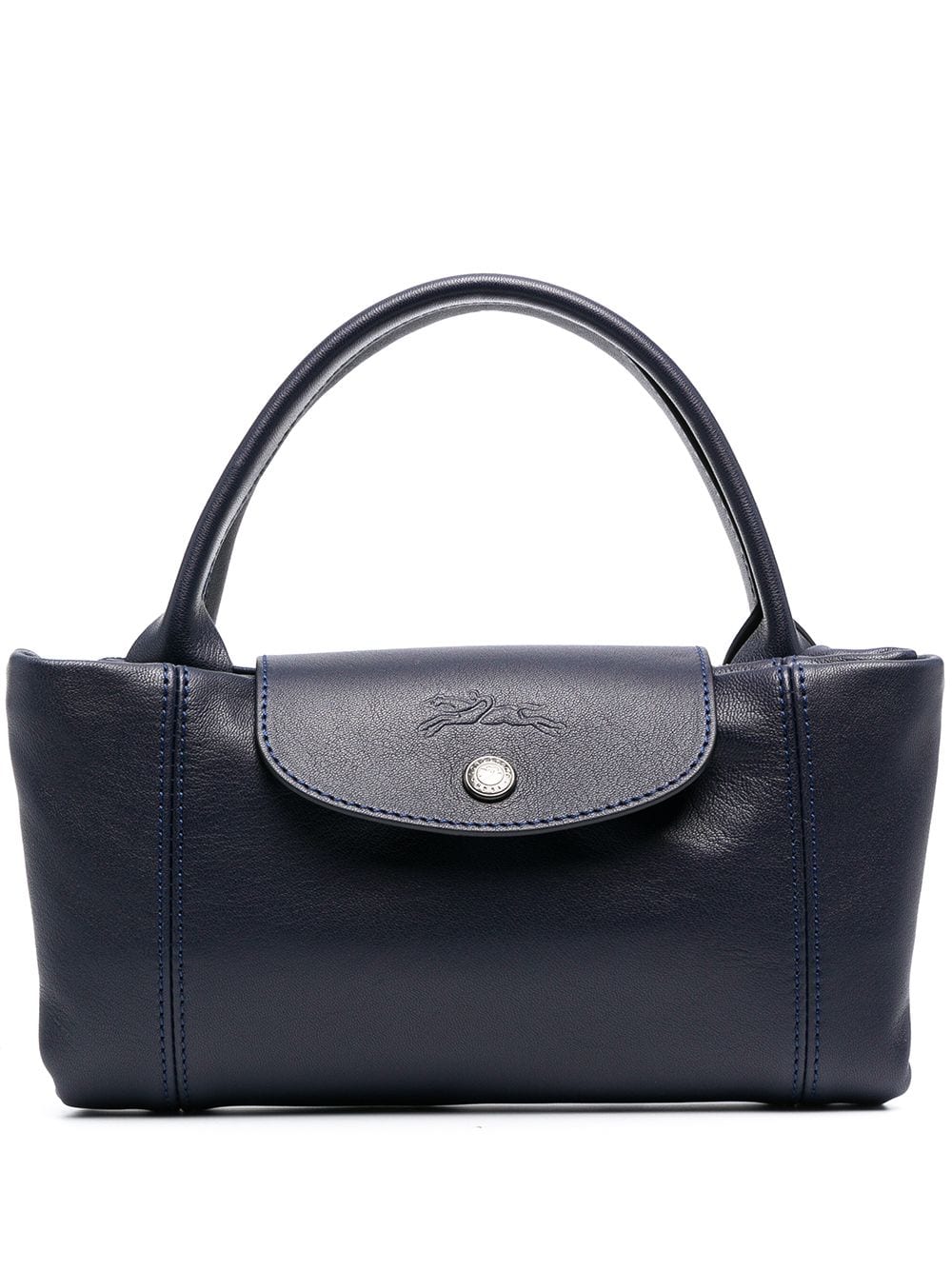 Longchamp Le Pliage Cuir Medium Handbag with Shoulder Strap