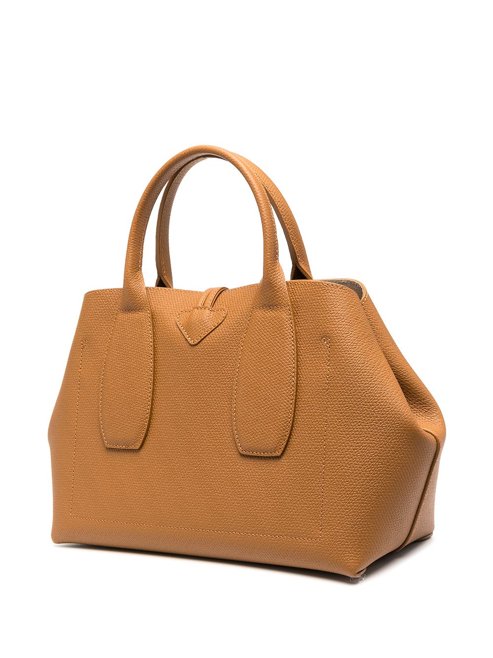 Longchamp Roseau Medium Leather Top Handle Bag, Natural at John Lewis &  Partners