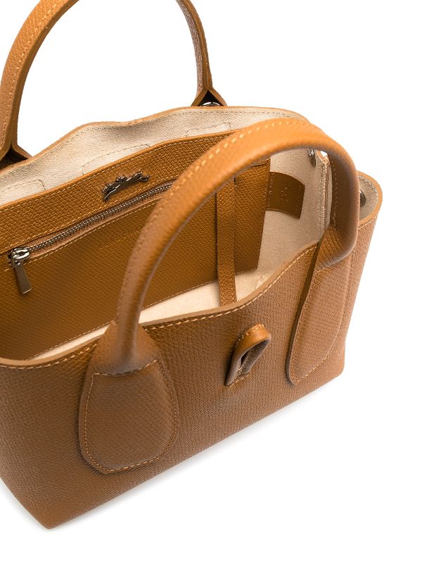 Longchamp Leather Roseau Top-Handle Bag