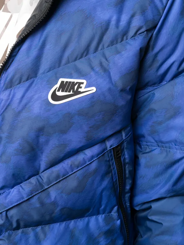 blue nike puffer jacket