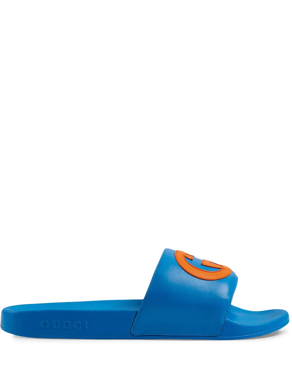 Blue discount gucci slides